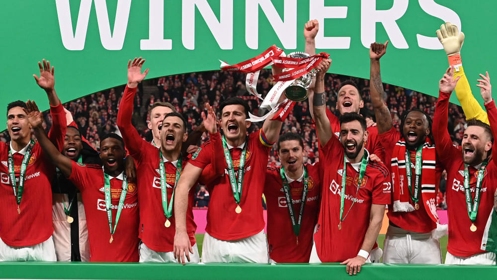 Großer Jubel: Manchester United feierte mit dem Gewinn des League Cup den ersten Titel seit sechs Jahren.