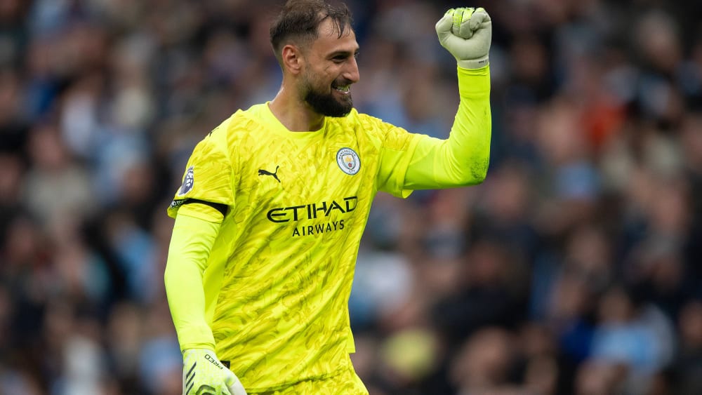  Sein erstes Pflichtspiel für City hat Gianluigi Donnarumma ohne Gegentor überstanden.