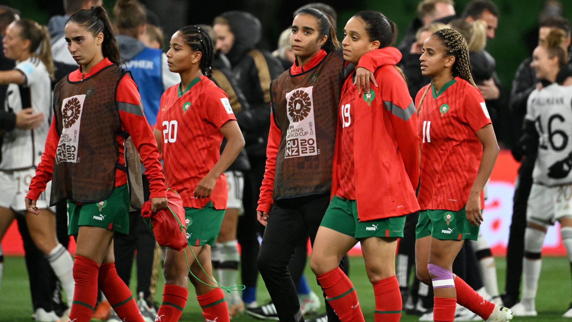 Marokkanische Spielerinnen sind enttäuscht