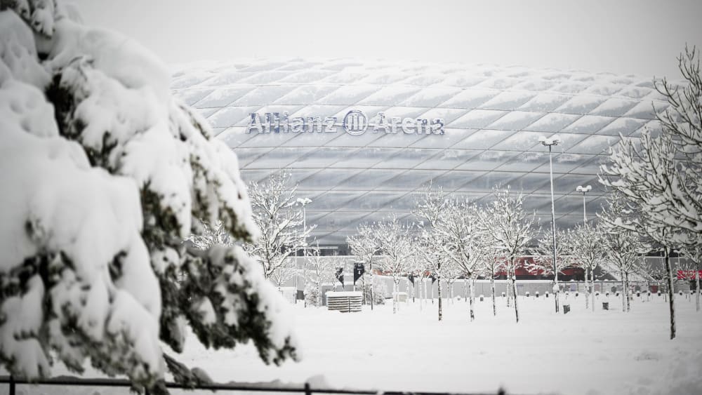 Taugte am Wochenende eher für Wintersport als für ein Spiel in der Bundesliga: Die Allianz-Arena in München.
