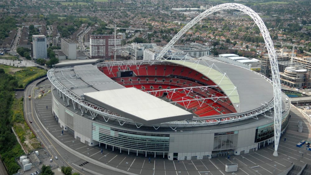 Das Wembley-Stadion in London soll wohl auch bei der EM 2028 als Spielstätte fungieren.