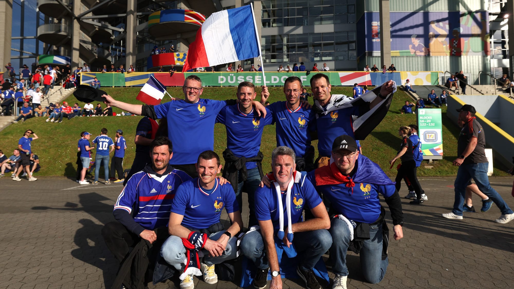Die französischen Fans sind bereit.