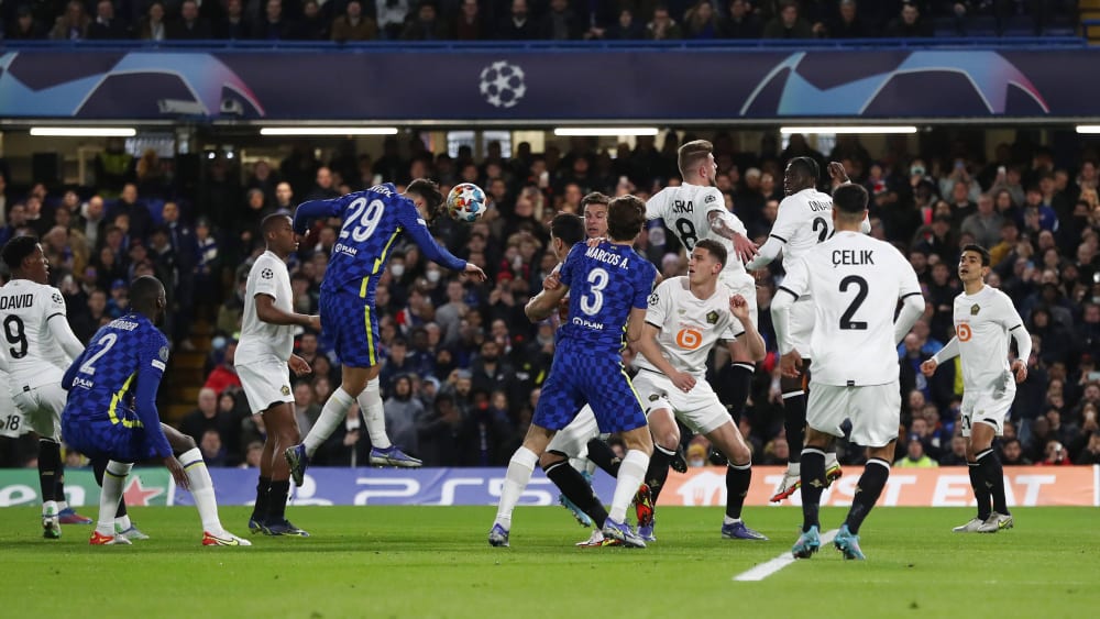 Das 1:0: Kai Havertz köpft zur Führung für Chelsea ein.