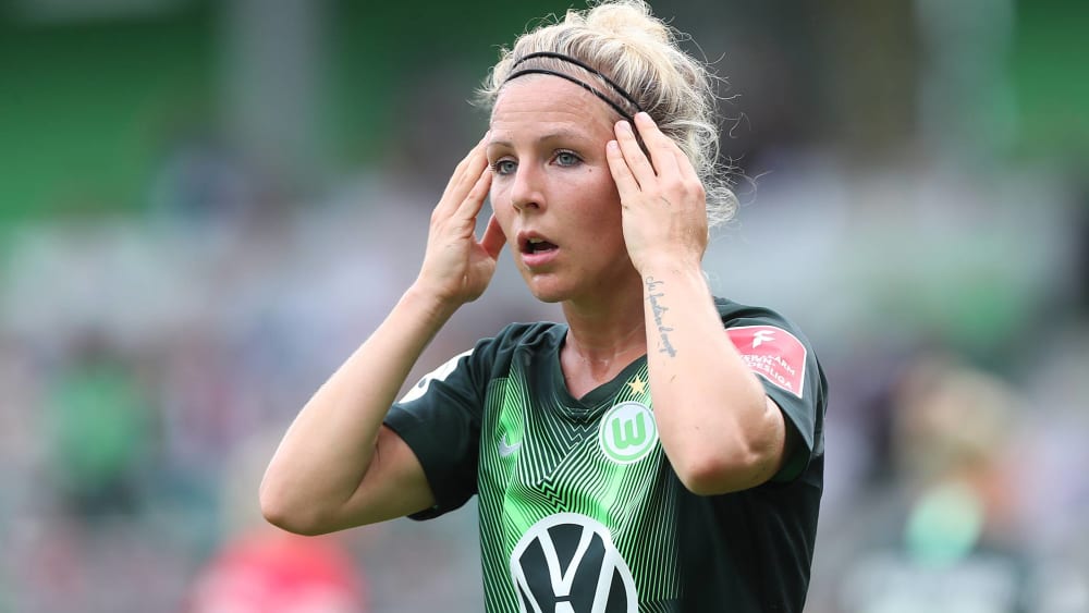 Svenja Huth traf zum 3:0 f&#252;r Wolfsburg.