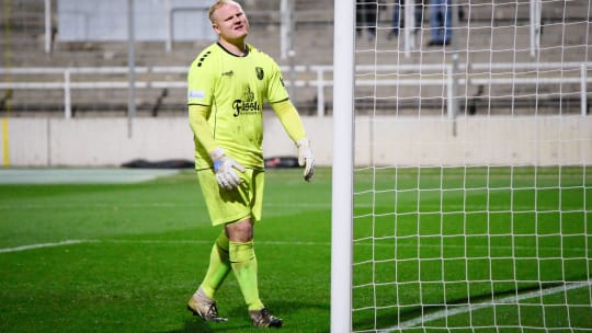 Hatte in Eichstätt speziell in der ersten Halbzeit viel zu tun: Bambergs Torwart Fabian Dellermann (Archiv-Foto)