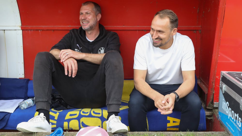  Trainer Jochen Seitz und Geschäftsführer Sport Toni Wachsmuth