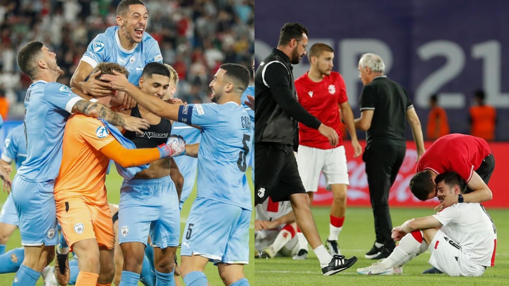 Große Emotionen: Am Ende hatte Israel im U-21-EM-Viertelfinale gegen Georgien knapp die Nase vorn.