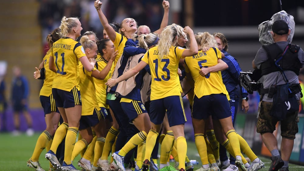 In der Nachspielzeit: Schweden bejubelt das späte 1:0.
