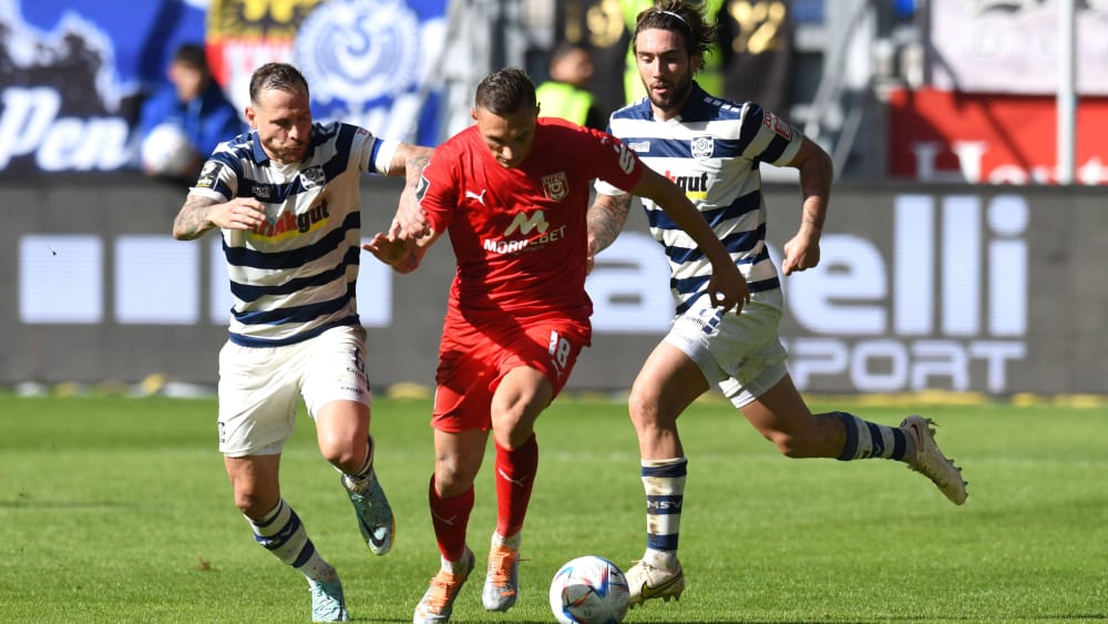 In einer umkämpften Partie schlug der MSV Duisburg den Halleschen FC.