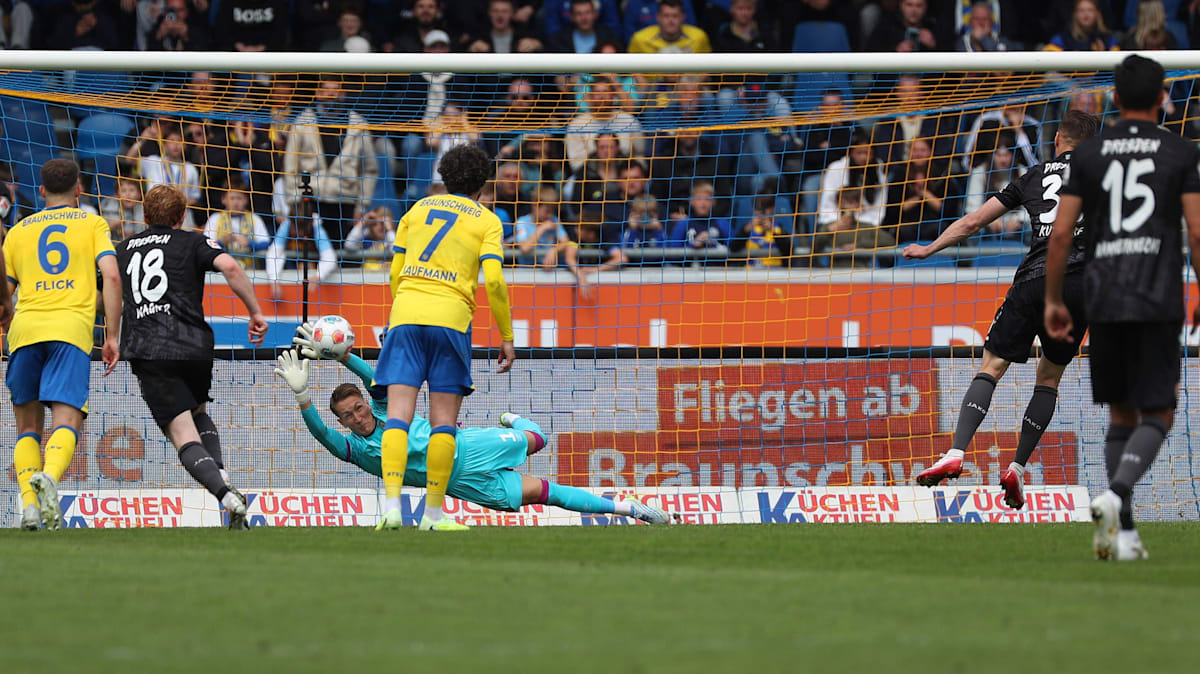 Braunschweig verschafft sich gegen Dresden Luft im Keller