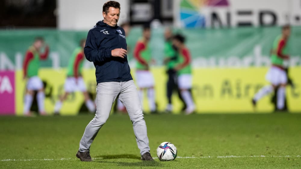 FCM-Coach Christian Titz beim Spiel gegen Viktoria Köln.