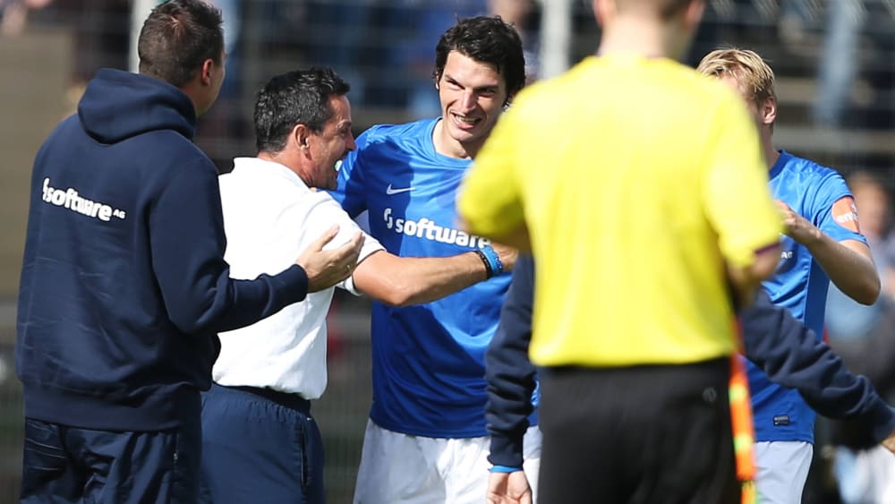 Tor zum 3:0 durch Dominik Stroh-Engel (SV Darmstadt 98) gegen Rostock