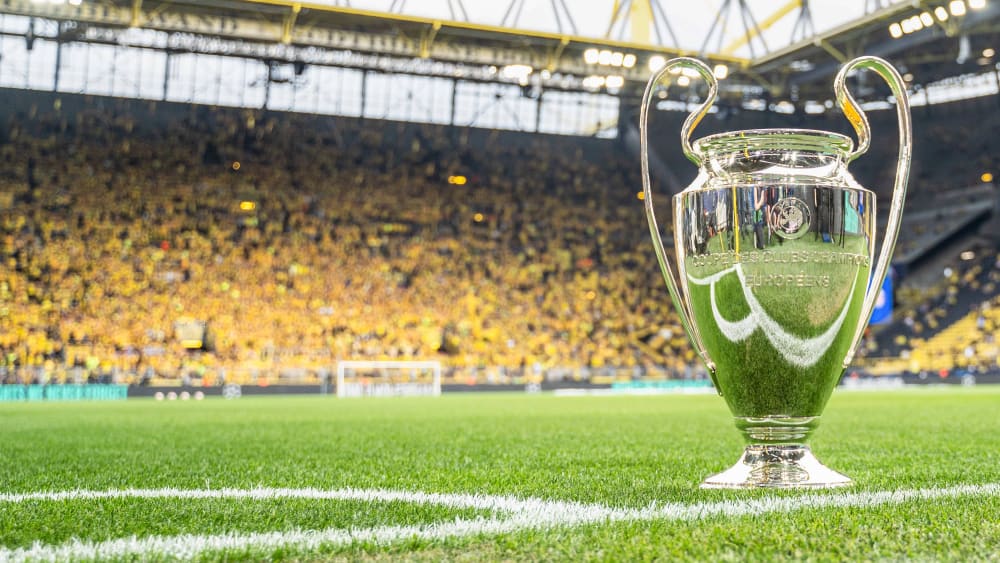 Hier noch in Dortmund zu Gast, am 1. Juni in Wembley das Objekt der Begierde: die Champions-League-Trophäe.