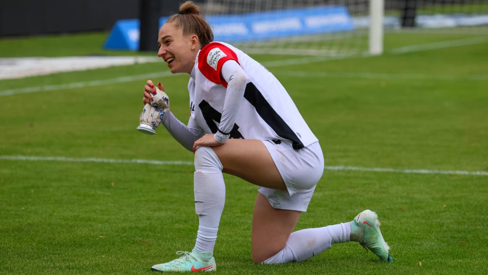 Sophia Kleinherne verabschiedet sich mit der abermaligen Champions-League-Qualifikation aus Frankfurt.