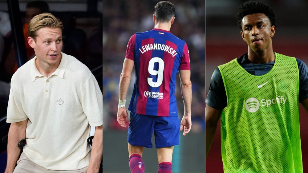 Frenkie de Jong, Robert Lewandowski, Alejandro Balde: Nur drei der Spieler, um die sich der FC Barcelona aktuell sorgt.