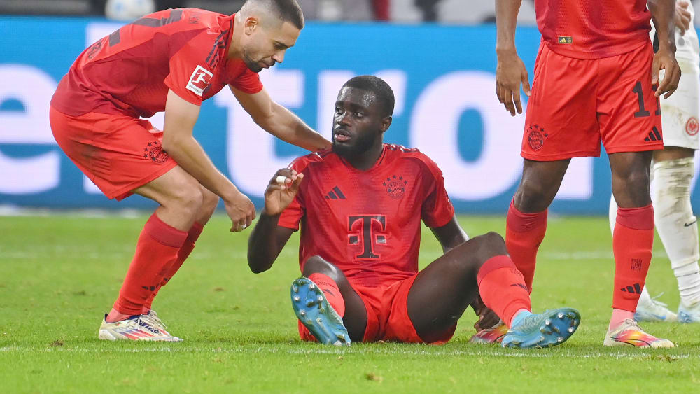 Konnte das Topspiel in Frankfurt nicht beenden: Dayot Upamecano, links Raphael Guerreiro.