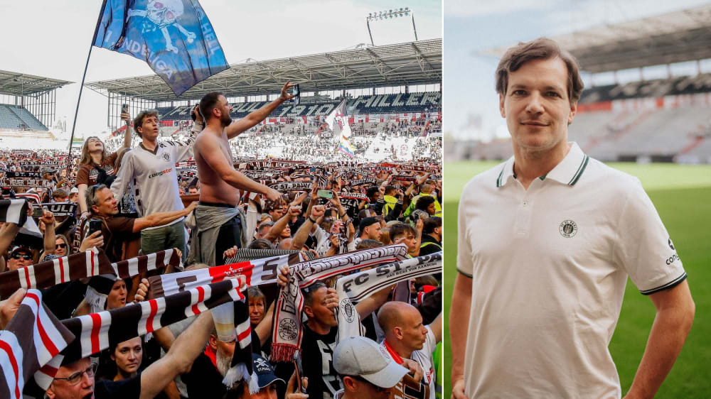 Aufstiegseuphorie am Millerntor: Der FC St. Pauli und der Kaufmännische Geschäftsleiter Wilken Engelbracht freuen sich auf die Bundesliga.