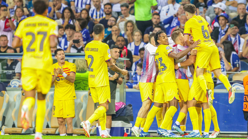Der Treffer des Tages: Barcelona feiert Ferran Torres.