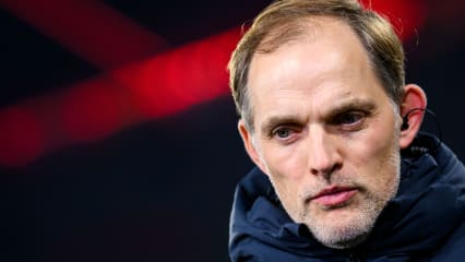 Fußball: Champions League, Bayern München - FC Arsenal, K.o.-Runde, Viertelfinale, Rückspiele, Allianz Arena. Münchens Trainer Thomas Tuchel steht nach dem Spiel im Stadion.