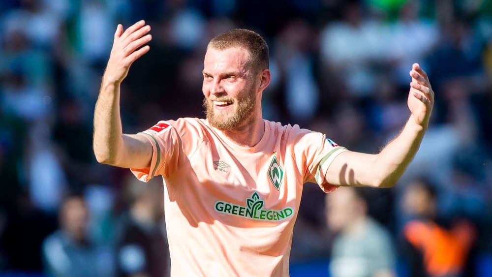 Marvin Ducksch war aufgrund seiner drei Tore für Werder beim 4:2 über Hertha BSC glücklich.