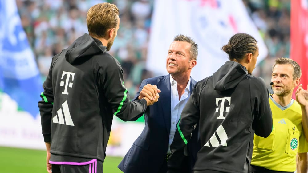 Haben sich schon kennengelernt: Harry Kane und Bayern-Legende Lothar Matthäus.
