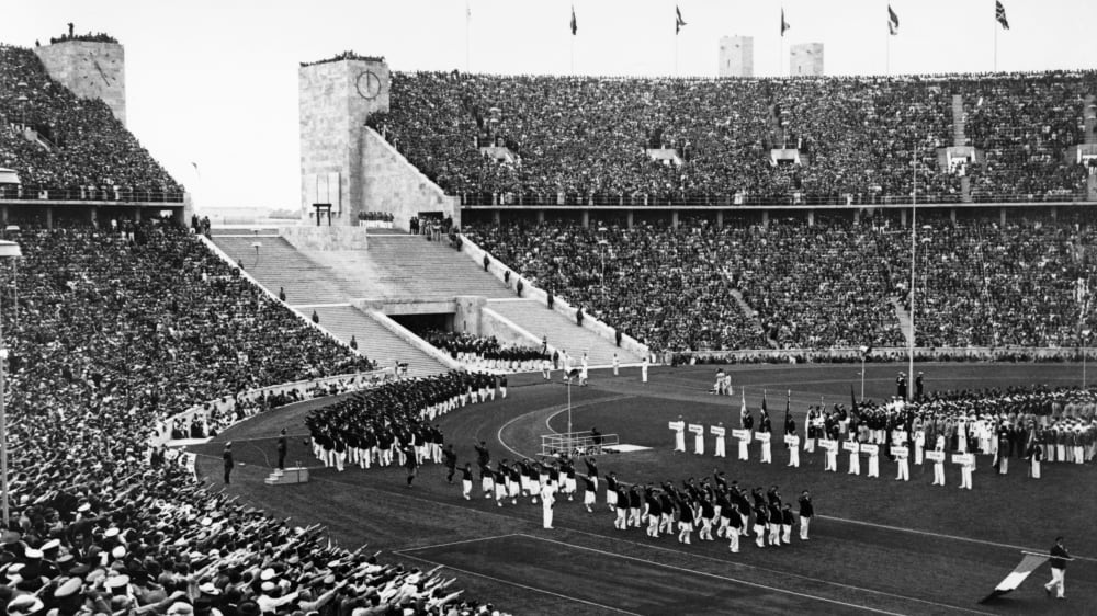 Einlaufzeremonie der Olympischen Spiele 1936