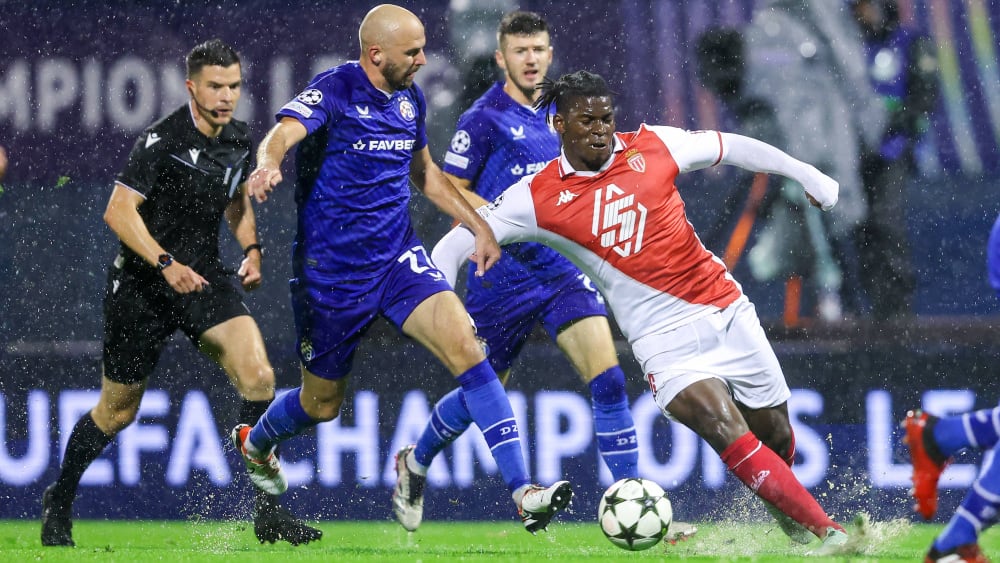 Regenschlacht in Zagreb: Dinamo und die AS Monaco trennten sich mit einem 2:2-Remis.