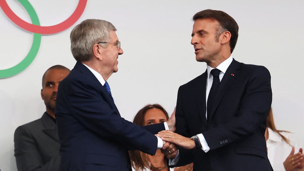 Thomas Bach und Emmanuel Macron