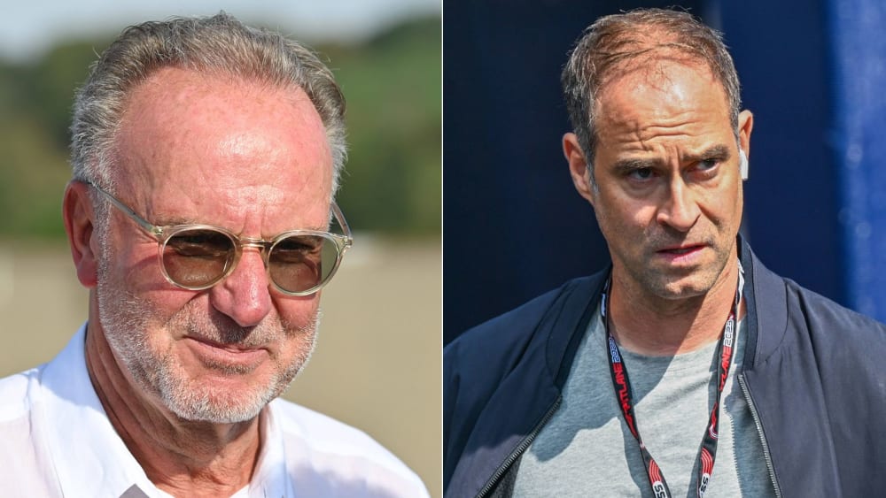 Gesichter vom FC Bayern und Red Bull: Karl-Heinz Rummenigge (li.) und Oliver Mintzlaff.