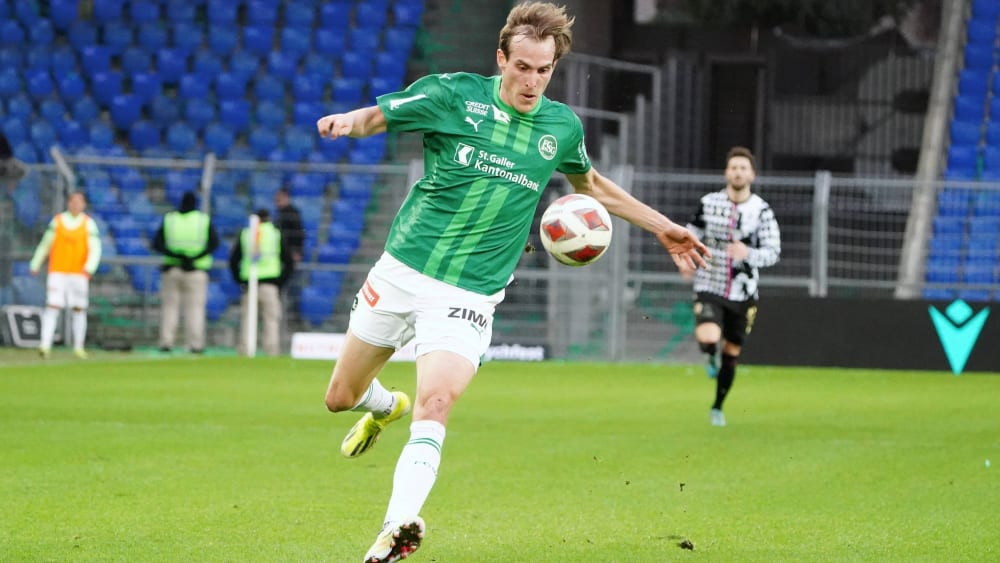 Stürmte seit 2021 für St. Gallen: Löwen-Neuzugang Fabian Schubert.