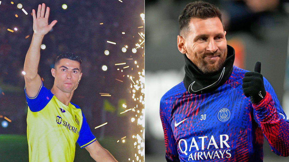 Ihr wohl letztes Treffen steigt in Riad: Cristiano Ronaldo und Lionel Messi.
