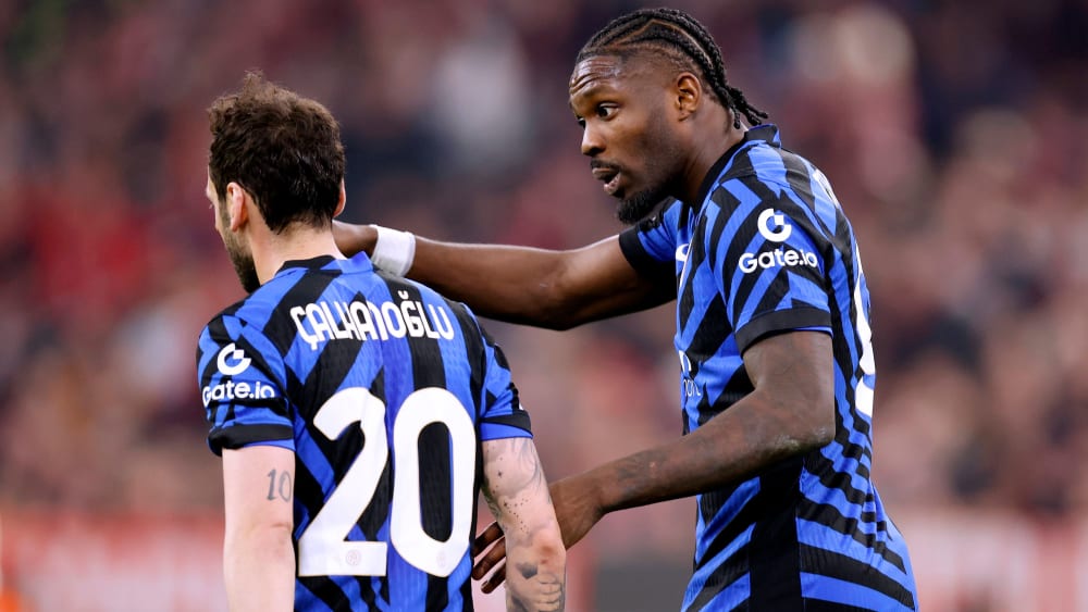 Hakan Calhanoglu und Marcus Thuram