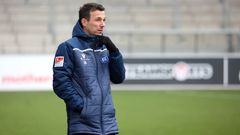 KSC-Coach Christian Eichner sah neun Tore im turbulenten Testspiel gegen den FC Schaffhausen.&nbsp;