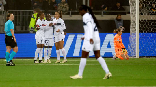 Gewannen am Mittwochabend in Göteborg: Die Spielerinnen von Paris St. Germain.