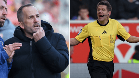 Manuel Baum (li.) konnte nicht nachvollziehen, dass der VAR die Entscheidung von Patrick Ittrich nicht korrigiert hat.