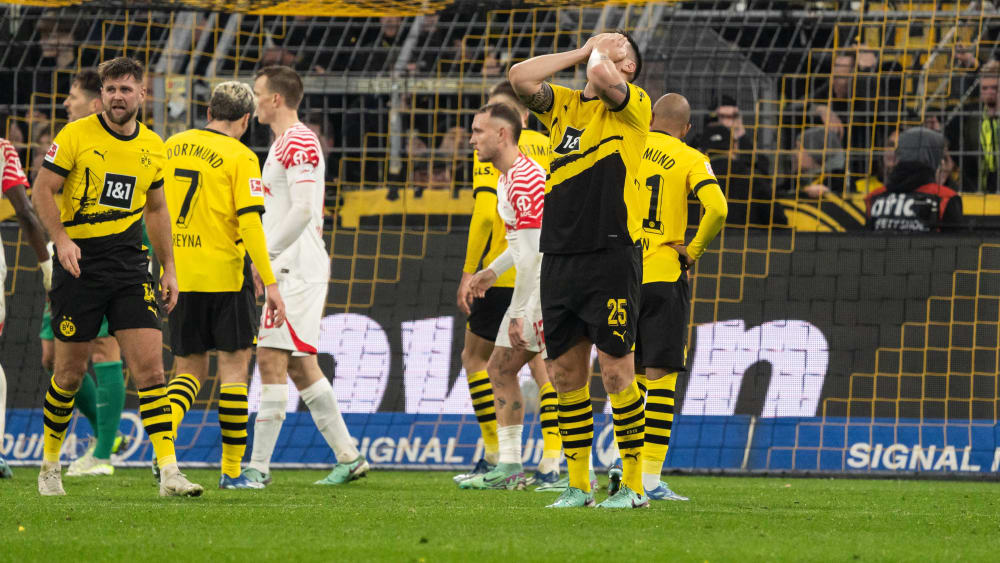 Borussia Dortmund musste gegen RB Leipzig lange in Unterzahl spielen.