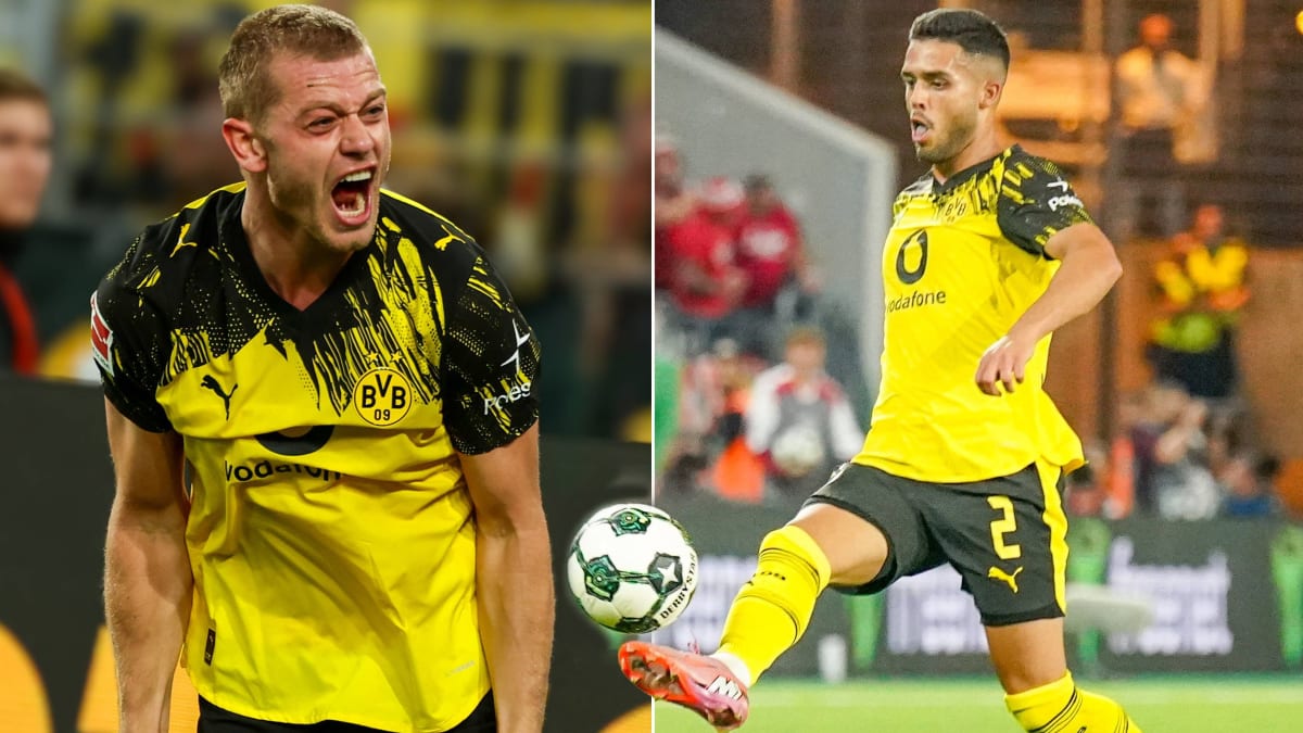 (k+) Biter Ryerson and technician Yan Couto: Dortmund's duel at right back