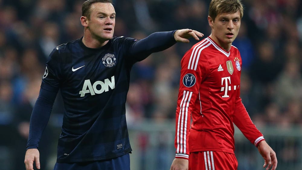 Kennen sich auch als aktive Spieler: Ex-United-Star Wayne Rooney (li.) und Ex-Bayern-Profi Toni Kroos.