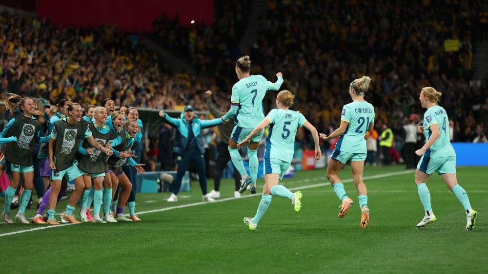 Großer Jubel: Australien steht im WM-Achtelfinale.