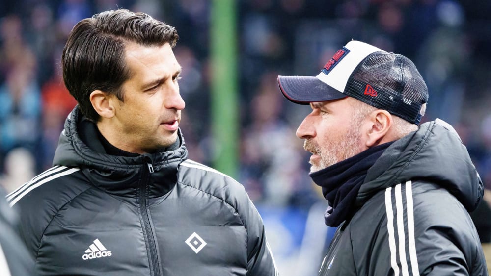 Entscheidende Woche: Sportvorstand Jonas Boldt (li.) und Trainer Tim Walter stehen beim HSV unter Druck.