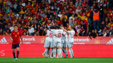 Jubel in Saragossa: Die Schweiz gewann erst zum zweiten Mal gegen Spanien.