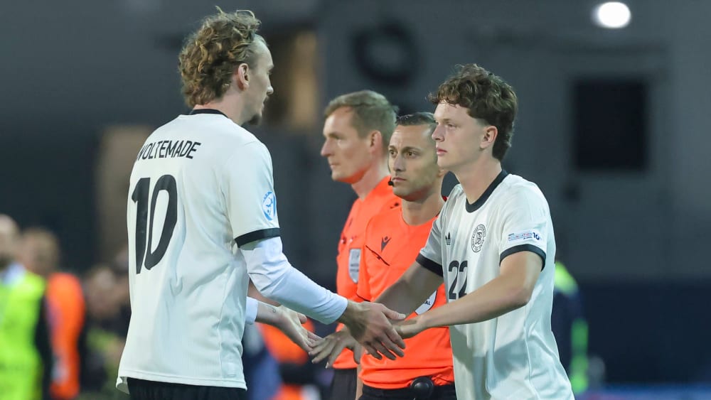 Für oder mit Nick Woltemade? Paul Wanner (r.) wird gegen England in der deutschen Startelf stehen.