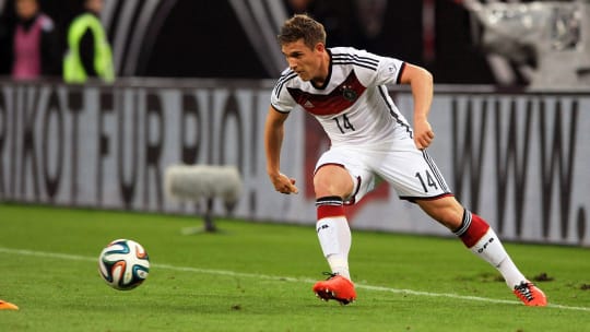 Beim späteren Weltmeister ausgeholfen: Oliver Sorg spielte am 8. Mai 2014 für Deutschland im Vorbereitungsmatch gegen Polen.