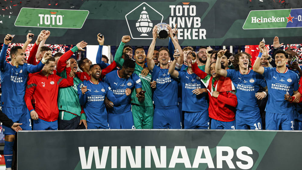 Wieder im Pokalrausch: Die PSV Eindhoven verteidigte den Titel.