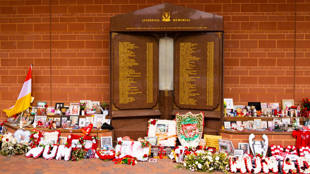 In Anfield allgegenwärtig: Das Memorial für die Opfer der Hillsborough-Katastrophe.
