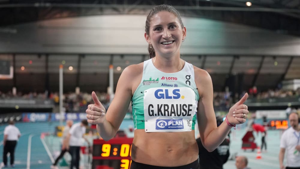 Gesa Krause strahlte schon hier bei der deutschen Hallenmeisterschaft - nun darf sie es auch bei Olympia.