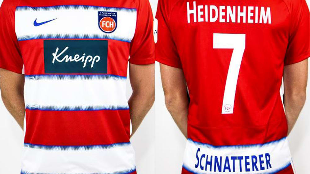 &#196;hnliches Design, neue Streifen-Ausrichtung: Das Heimtrikot des 1. FC Heidenheim f&#252;r die Saison 2020/21.