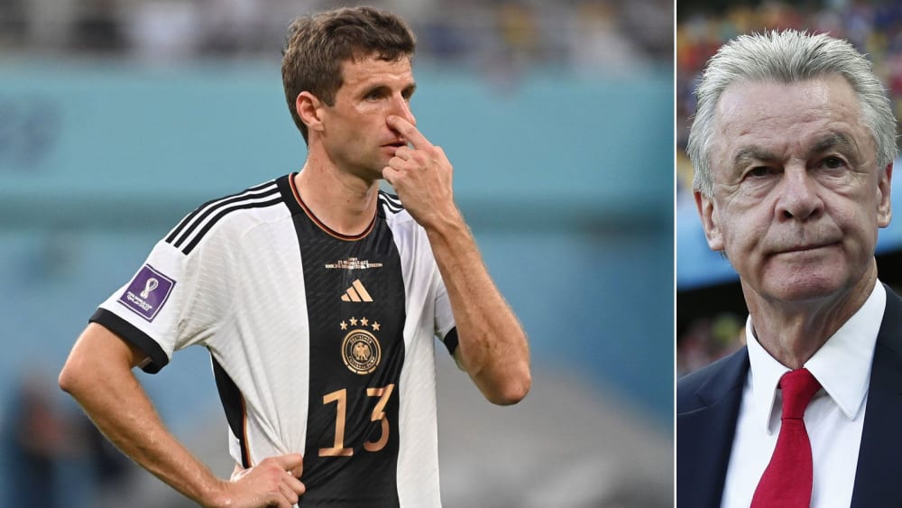 Macht Thomas Müller weiter im DFB-Dress? Ottmar Hitzfeld würde es sich wünschen.