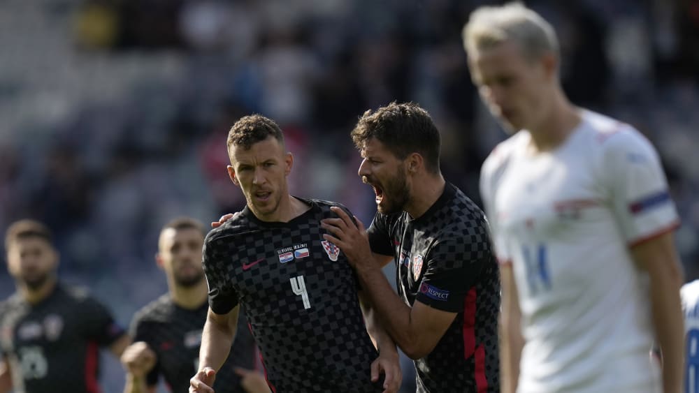 Ivan Perisic (#4) traf zum wichtigen Ausgleich der Kroaten gegen Tschechien.