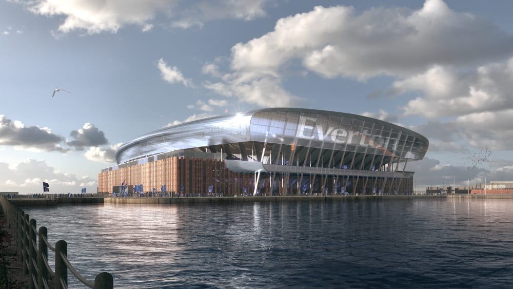 So soll es einmal aussehen: Das neue Stadion des FC Everton.